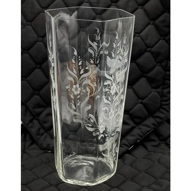 Murano Giovanni Cenedese Glass Vase "Doves of Spring" (Limited Edition, Vintage 1982, Signed) Venini Seguso Barovier For Sale - Image 11 of 18