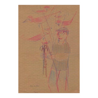 1930s Helen Malta Philadelphia Zoo Drawing For Sale