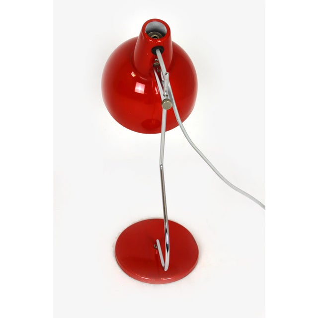 Red Mid-Century Red Desk Lamp from Lidokov, Former Czechoslovakia, 1960s For Sale - Image 8 of 18