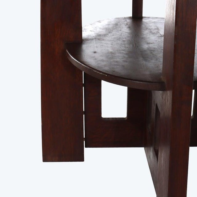 Charles Limbert Arts & Crafts Limbert Cut-Out Mission Oak Double Oval Table C1910 For Sale - Image 4 of 7