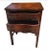 1940s Two-Drawer Serpentine Mahogany Chippendale Side Table With Stenciled Leather Top For Sale - Image 5 of 12
