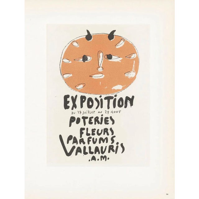Abstract Picasso Lithograph 56 Expo Poteries Fleurs Art in Posters For Sale - Image 3 of 3