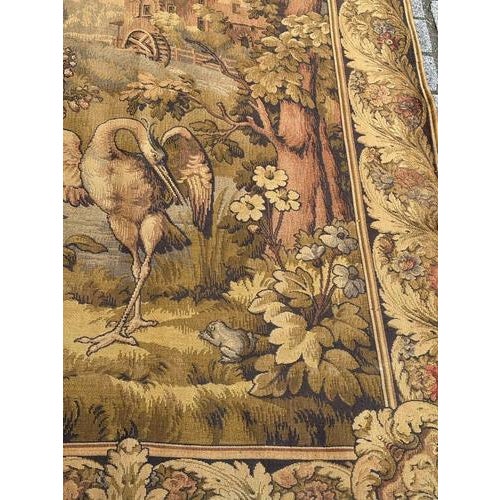 Vintage French Aubusson Style Jacquard Tapestry, 1940s For Sale - Image 17 of 18
