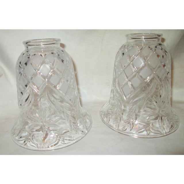 Vintage Cut Glass Light Shade Covers Set of 6 Chairish