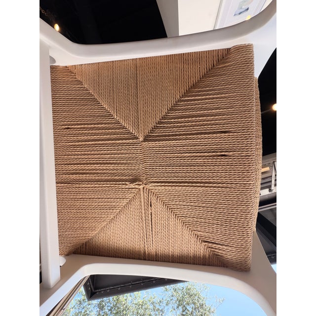 Early 21st Century Worlds Away Rattan and Wood Counter Stool For Sale - Image 5 of 6