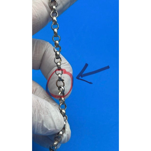 Antique Chinese Silver Qilin Necklace For Sale - Image 13 of 16