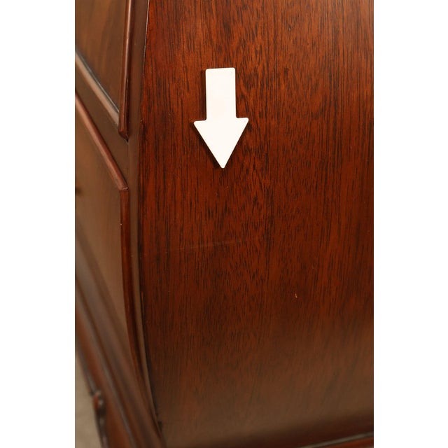Ethan Allen Townhouse Collection Burlwood Bombe Chest For Sale In Philadelphia - Image 6 of 18