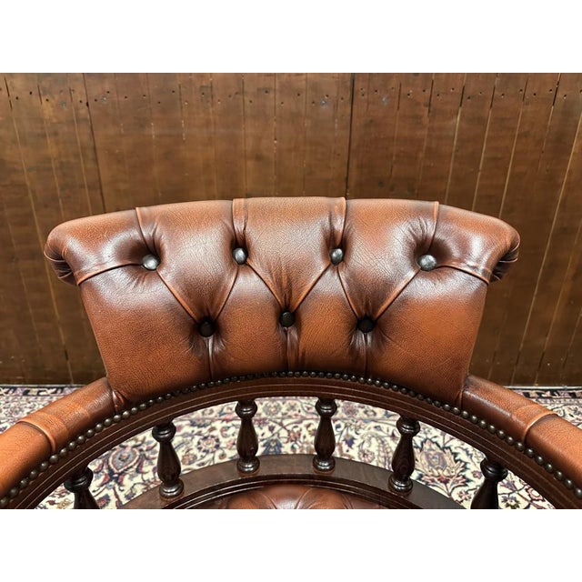 Classic Chesterfield Desk Chair For Sale - Image 5 of 8
