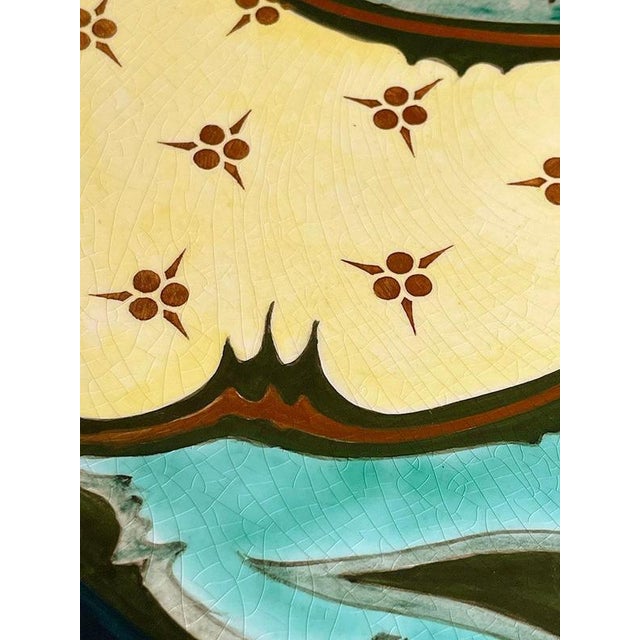 Large Art Nouveau Gouda South Holland Plateel Charger, 1890s For Sale - Image 3 of 6