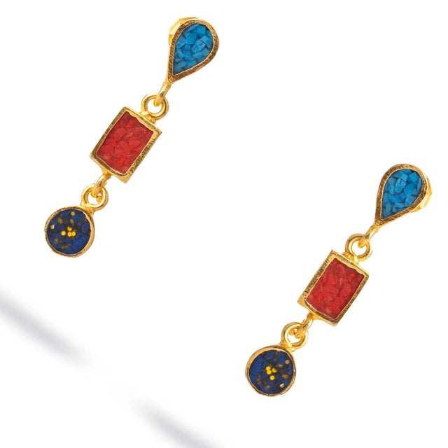 Trinity Gemstone Harmony Earrings For Sale In Miami - Image 6 of 7