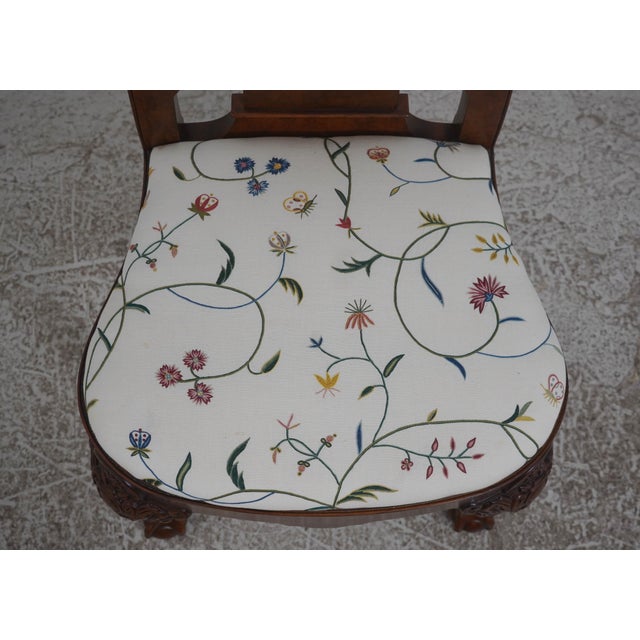 Set of 6 Baker Georgian Walnut Dining Room Chairs For Sale - Image 12 of 18