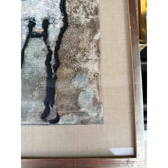 Mid-Century Modern Rare Bruno Landi Original Mid Century Modern Painting For Sale - Image 3 of 3