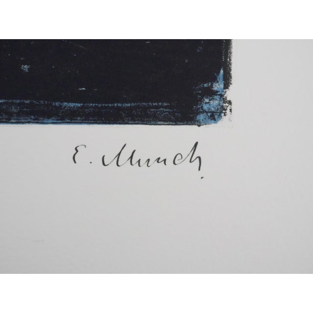 Edvard munch (1863-1944) (after) vampire lithograph signed in the plate justified hc on arches wove paper, 50 x 65 cm...