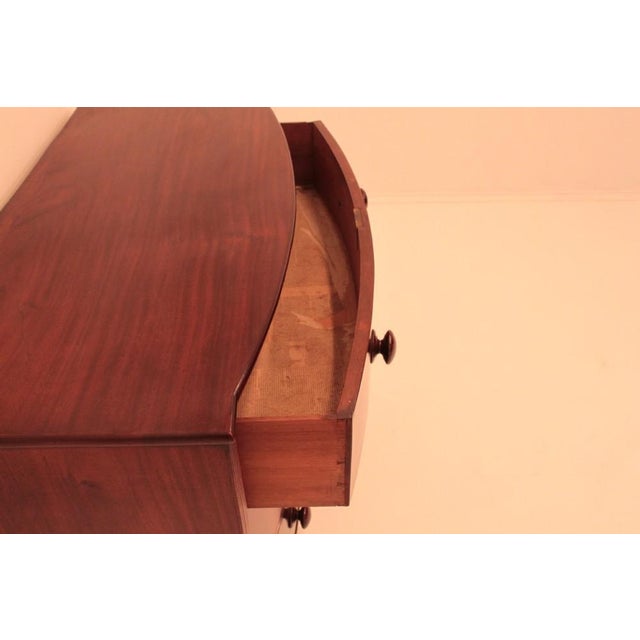 Antique Victorian Bow Front Chest of Drawers, 1800 For Sale - Image 5 of 6