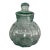 Italian Aqua Glass Beverage Dispenser Jar With Lid & Spigot For Sale