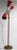 Mid Century Gooseneck Floor Lamp in Red For Sale - Image 10 of 12