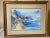 Vintage city and seascape watercolor original signed and beautiful frame original painting