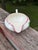 Red Vintage Mid-Century Blue Ridge Southern Potteries "Crab Apple" Hand-Painted Ceramic Gravy Boat For Sale - Image 8 of 9