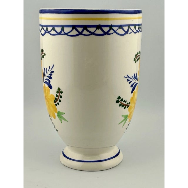 Vintage Jay Willfred Andrea by Sadek Floral Design Pottery Vase For Sale - Image 4 of 5