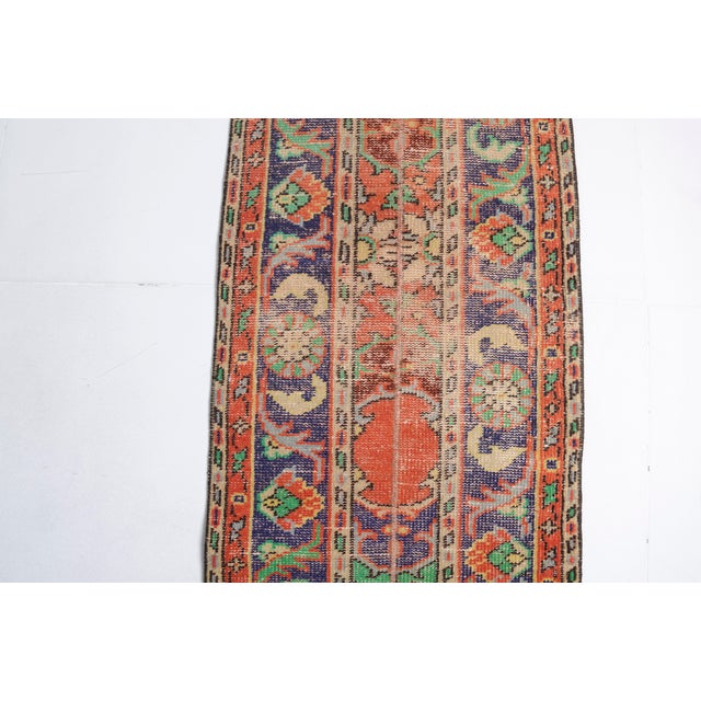 1960s Mid 20th Century Kurdish Anatolian Floral Runner For Sale - Image 5 of 9