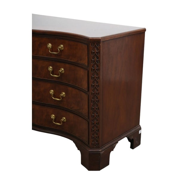 Brown 1970s Baker Mahogany Serpentine Front 4 Drawer Chest For Sale - Image 8 of 8