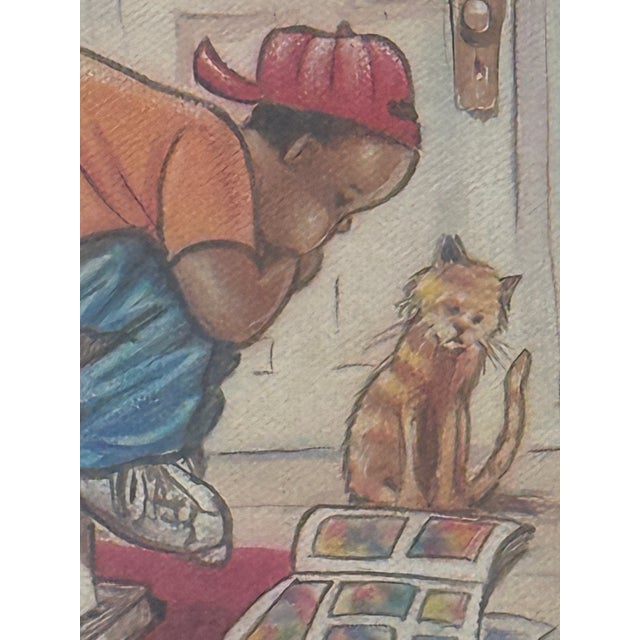 1980s "Higher Education" Original Canvas Reproduction #019 For Sale - Image 9 of 15