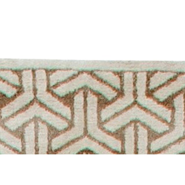 Early 21st Century Modern “Chromosomes” Geometric Wool Runner by Doris Leslie Blau For Sale - Image 5 of 5