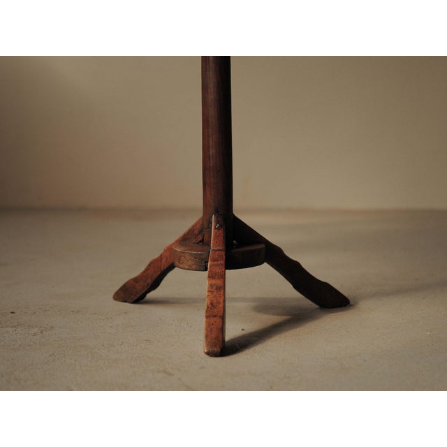 Vintage French Oak Tripod Side Table, 1890s For Sale - Image 4 of 11