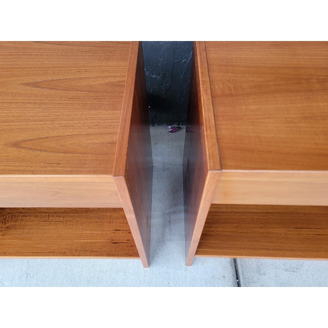 Teak Danish Modern Night Stands - A Pair For Sale - Image 13 of 14
