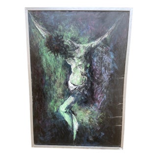 Vincent Gonzalez, Christ on the Cross, 1970s, Oil on Canvas For Sale