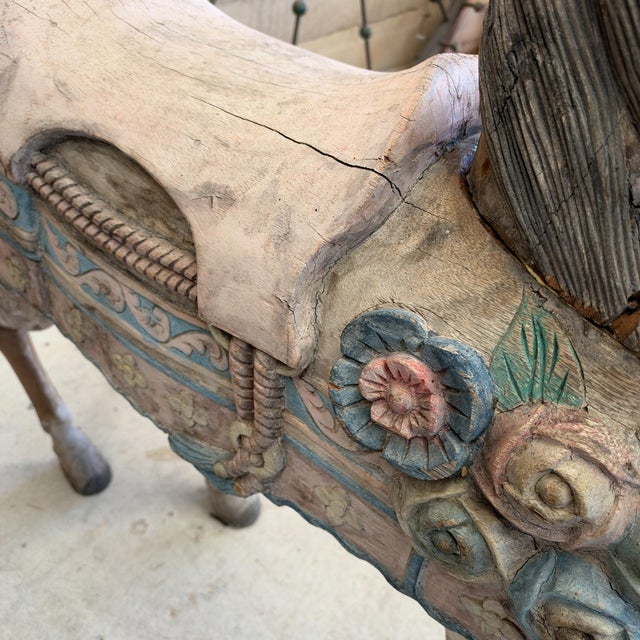 Continental Decorative Carousel Horse Hand Carved Circa 1900 55" Tall For Sale - Image 16 of 17