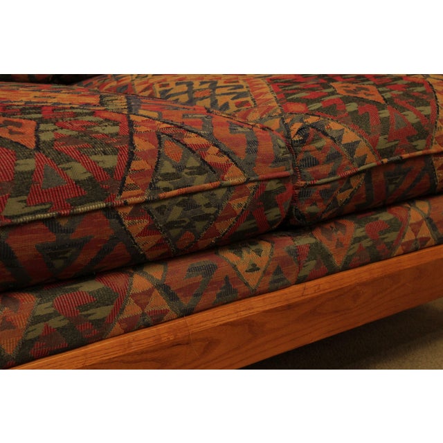 Bassett Mission Style Oak Spindle Loveseat | Chairish