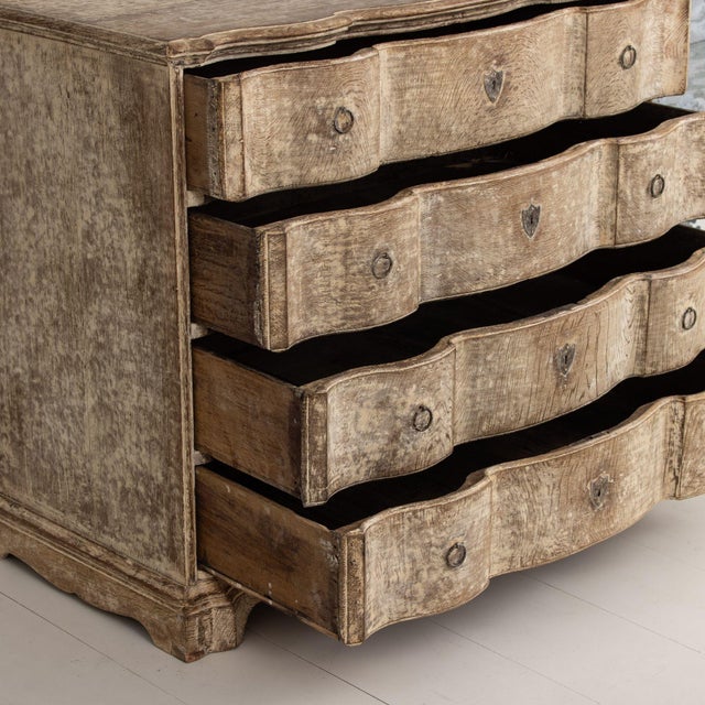 18th C. Danish Baroque Arbalète Shaped Commode in Original Patina For Sale - Image 16 of 17