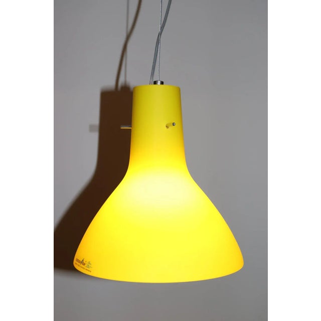 Mid-Century Modern Murano Due Yellow Murano Glass Pendant Lamp For Sale - Image 3 of 11