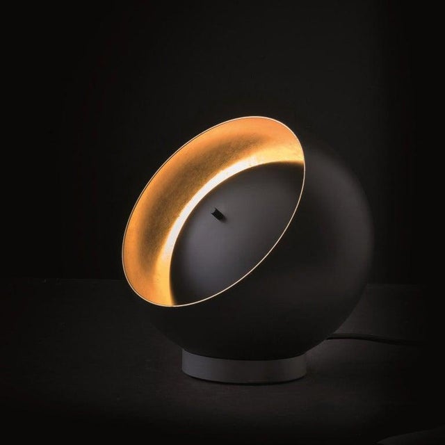 Eva Table Lamps in Black Metal by Francesca Borelli for Oluce, Set of 2 For Sale - Image 12 of 13