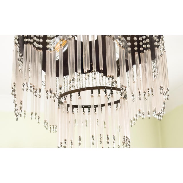 Mid-Century Modern Mid-Century Metal and Glass Ceiling Lamp, 20th Century For Sale - Image 3 of 14