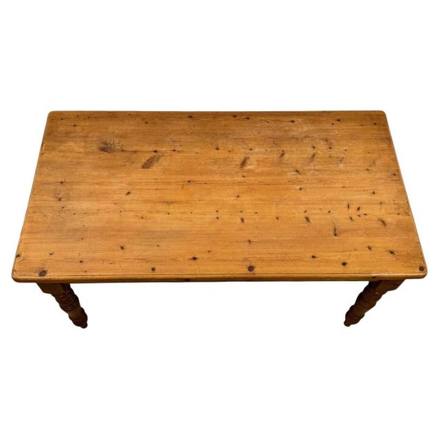 Antique English Pine Farmhouse Dining Table For Sale - Image 9 of 12