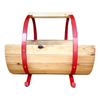 Coronado Magazine Rack in Wood and Metal, 1970s For Sale