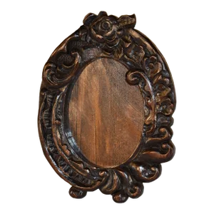 Hand-Carved Oak Picture Frame From France, Circa 1900