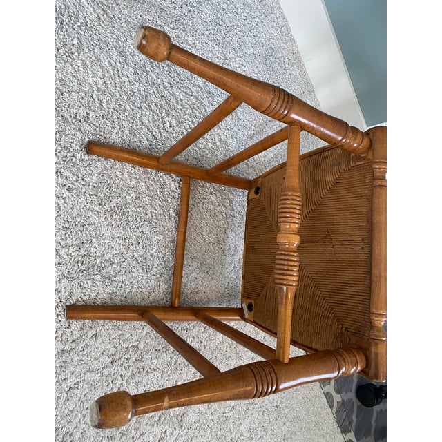 Mid 19th Century Hitchcock-Style Side Chair Rush Seat Boling Chair Company For Sale - Image 9 of 11