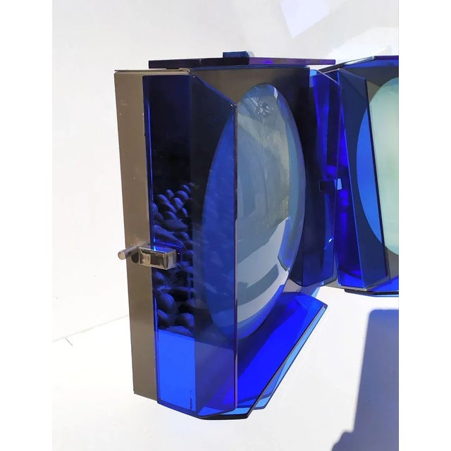 1960s Blue Glass Wall Sconces from Veca, 1960s, Set of 2 For Sale - Image 5 of 9
