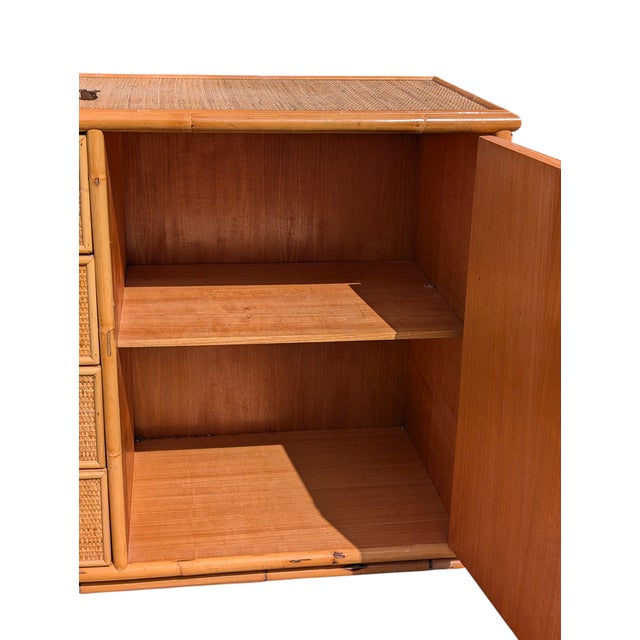 Vintage Wicker Sideboard, 1970s For Sale - Image 6 of 7