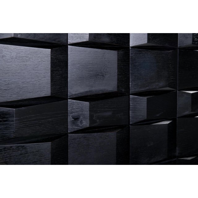 Black Brutalist Belgian Highboard from De Coene, 1970s For Sale - Image 8 of 12