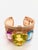 Light Green Bochic ‘Capri’ Vintage Natural Amethyst, Lemon Topaz & Blue Topaz Bangle In 18K For Sale - Image 8 of 15