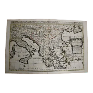 Southern & Eastern Europe: A Large 17th C. Hand-colored Map by Sanson & Jaillot