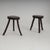 1960s Rustic Hand-Crafted Wooden Stools, 1960s, Set of 2 For Sale - Image 5 of 18