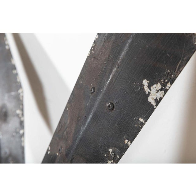 Large Antique French Clock Tower Hands in Zinc For Sale - Image 4 of 16