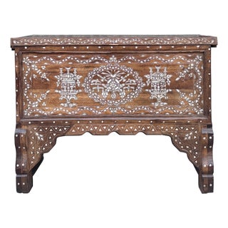 Early 20th Century Mother of Pearl Inlaid Bridal Chest For Sale