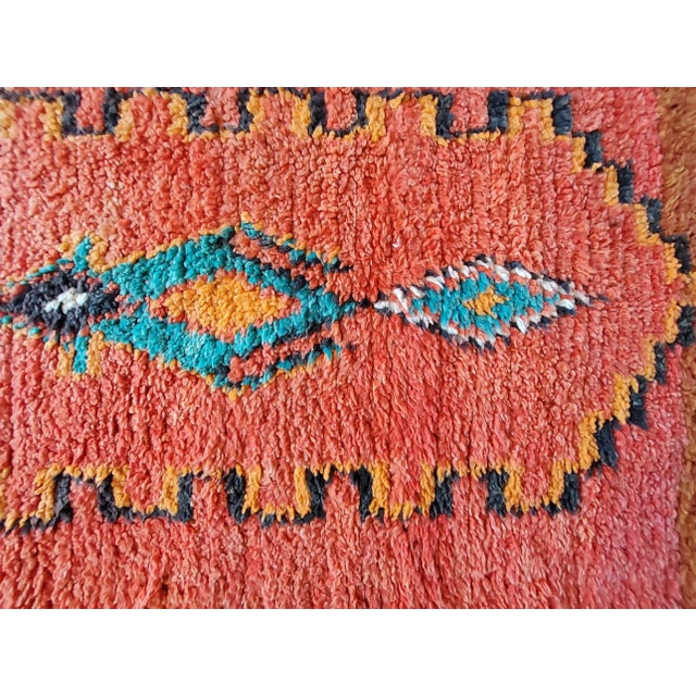 Vintage Moroccan Berber Rug in Natural Multicolored Wool For Sale - Image 6 of 8