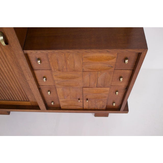 Wood Cabinet in the style of Charles Dudouyt, 1930s For Sale - Image 7 of 11